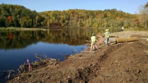 The St. Louis River restoration supports spawning habitat of native fish, such as lake sturgeon and walleye.
