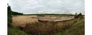 Restoration at Bear Creek, Muskegon Lake Habitat Focus Area, in October 2016.