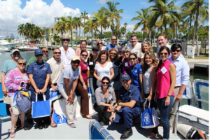 This group of more than 20 leaders participated in a Day on the Bay.