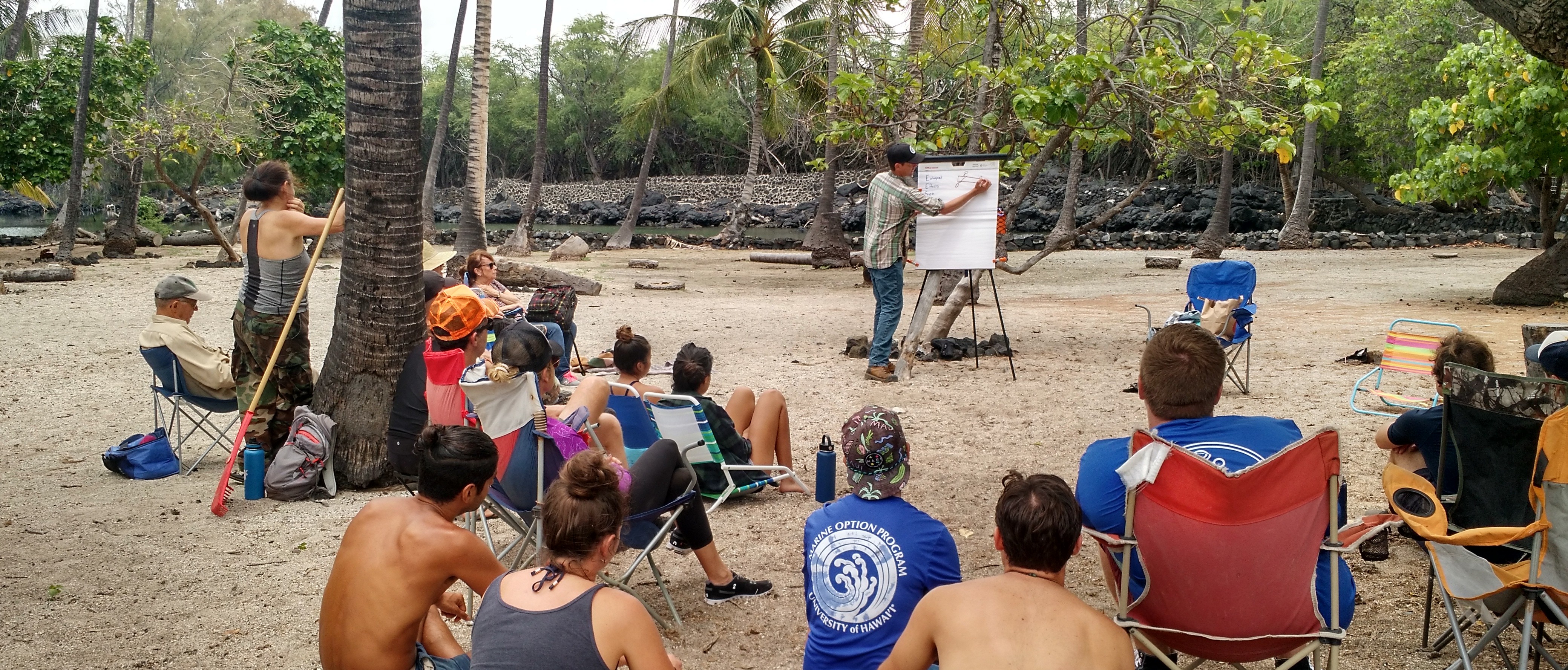 Talkstory about anchialine pools and sea level rise in West Hawaii