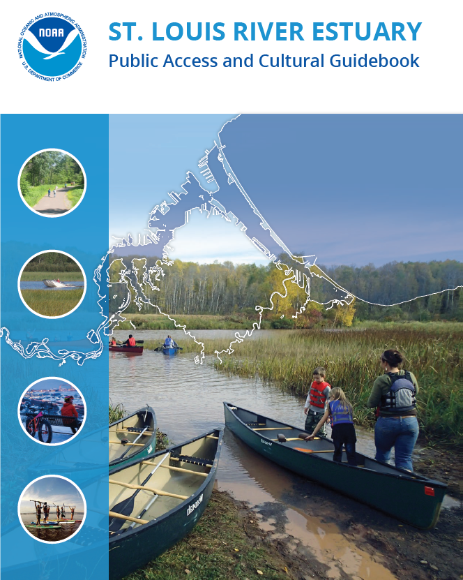 Visitors can use this guide to explore the St. Louis River Estuary and surrounding area, and gain a better understanding of where various recreational activities are located. The guide also offers a brief history of the region’s Anishinaabeg population and culturally significant sites.